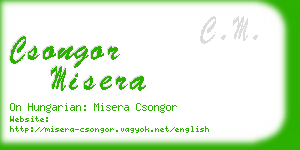 csongor misera business card